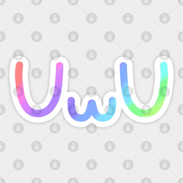 UwU Rainbow Gradient Sticker by Trippycollage